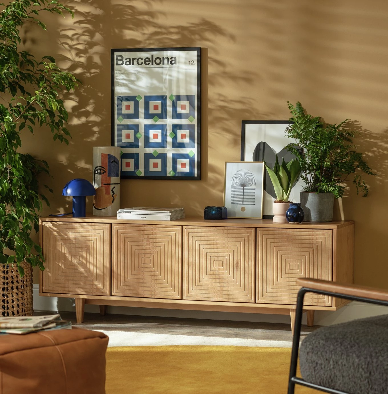 Best Price - Habitat Grooved Storage 4 Door Sideboard Pine Sideboards - Image 2