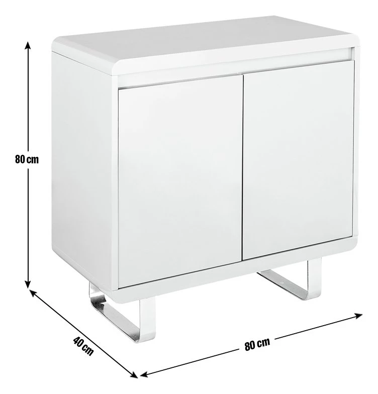 Best Price - Habitat Sleigh 2 Door Sideboard Gloss Grey Storage - Image 9