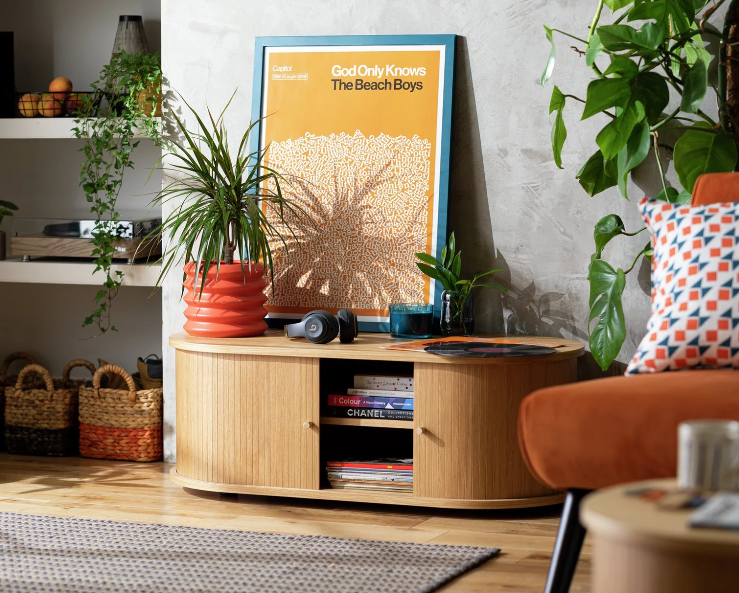 Free Shipping - Habitat Tambor 1 Door Large Sideboard Oak Storage - Image 3