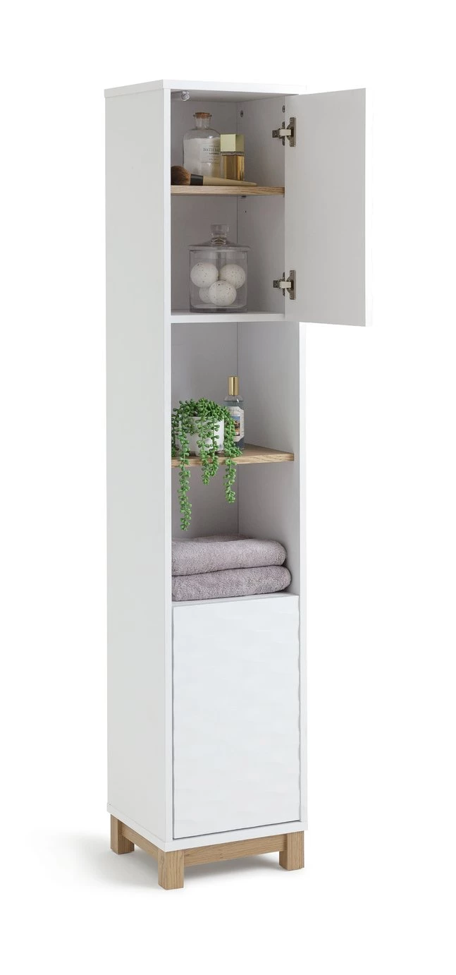 Best Price - Habitat Zander Tallboy White Freestanding Bathroom Cabinets - Image 2