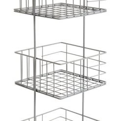 Discount - Habitat Freestanding 3 Tier Storage Caddy Grey Bathroom Storage