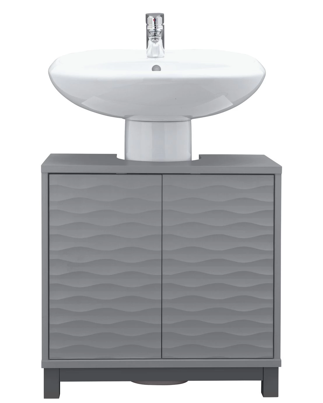 Flash Sale - Habitat Zander Under Sink Unit Grey Bathroom Storage - Image 3