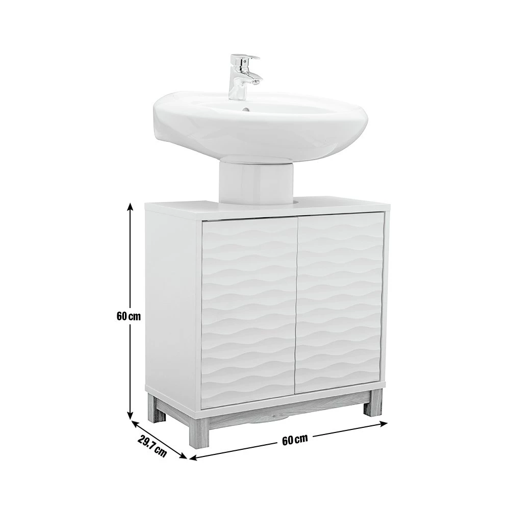 Flash Sale - Habitat Zander Under Sink Unit White Under Sink Storage - Image 8