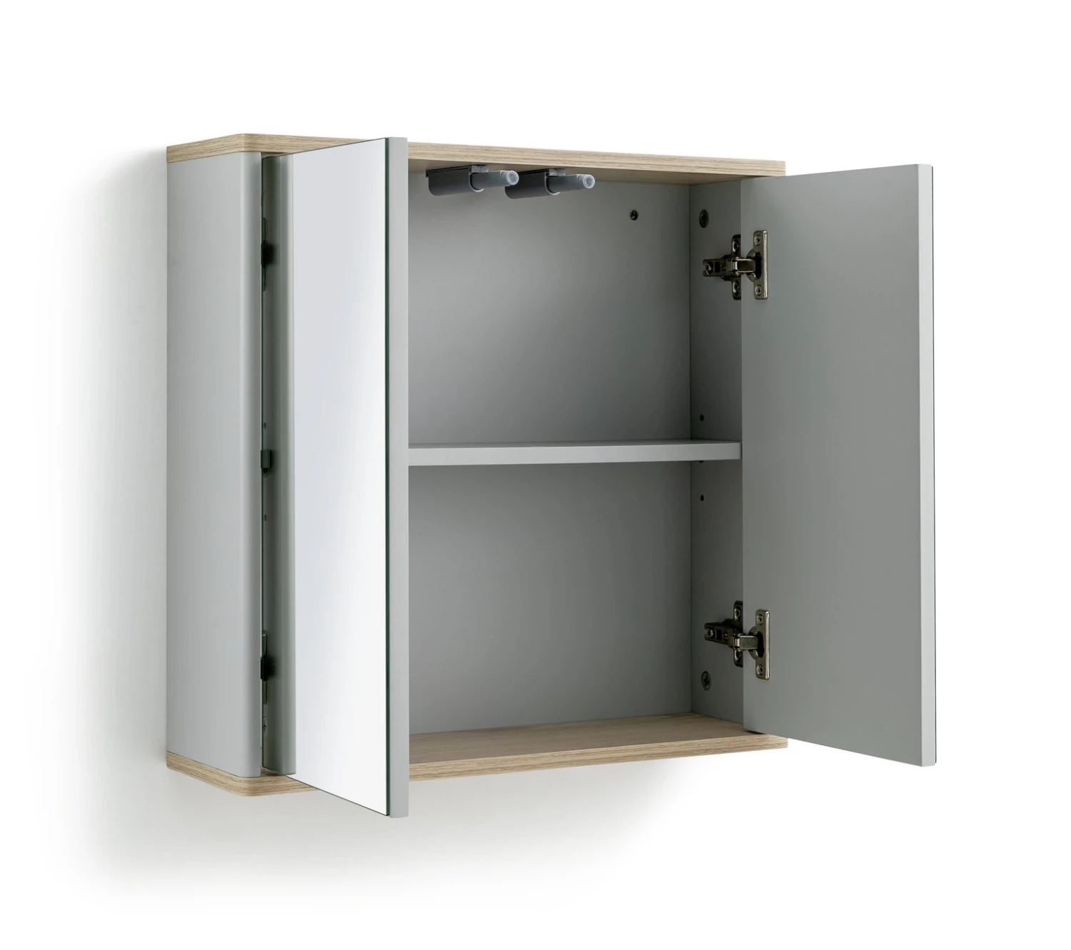 Shipping Included - Habitat Freja 2 Door Mirrored Cabinet Grey Bathroom Storage - Image 5