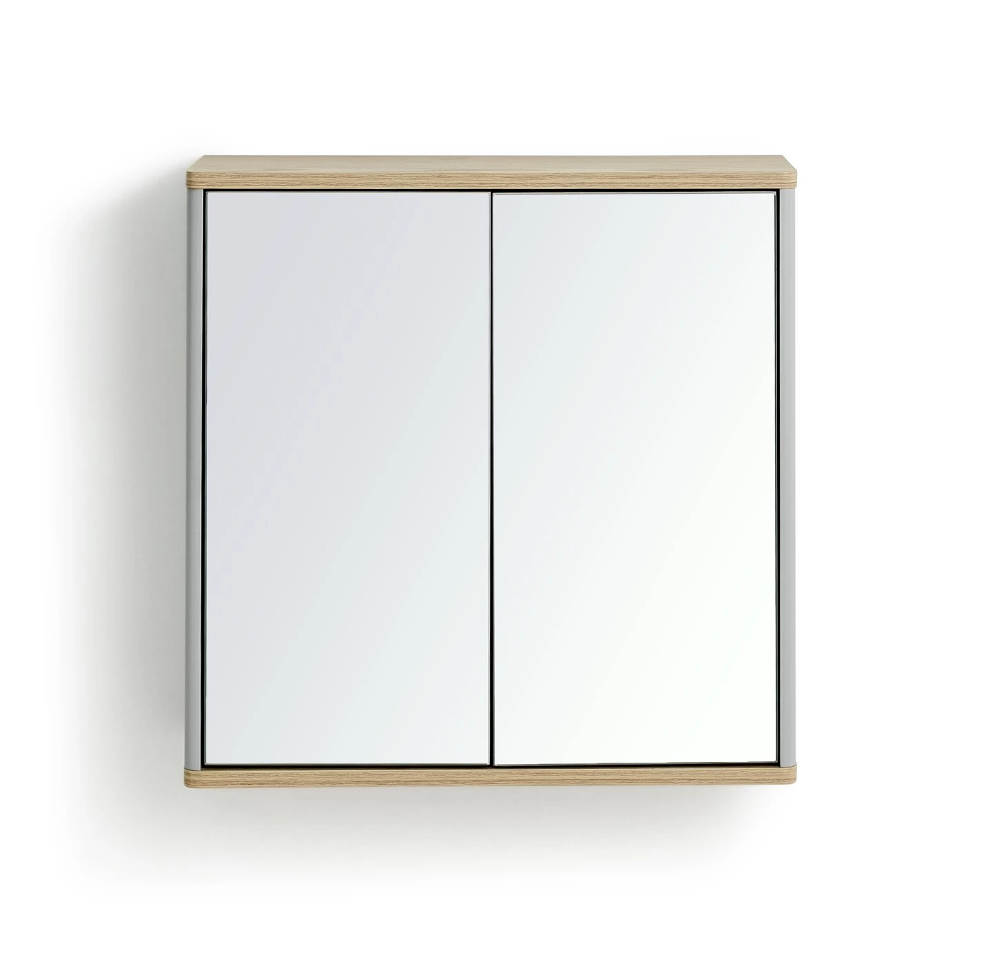 Shipping Included - Habitat Freja 2 Door Mirrored Cabinet Grey Bathroom Storage - Image 6