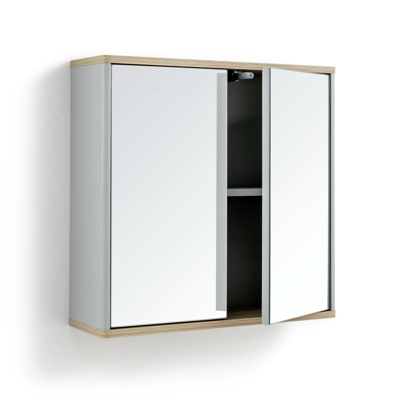 Shipping Included - Habitat Freja 2 Door Mirrored Cabinet Grey Bathroom Storage - Image 7