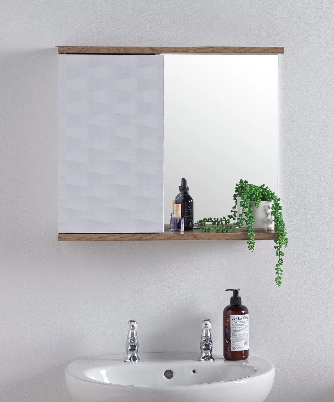 On Sale - Habitat Zander 1 Door Mirrored Cabinet Grey Furniture - Image 2