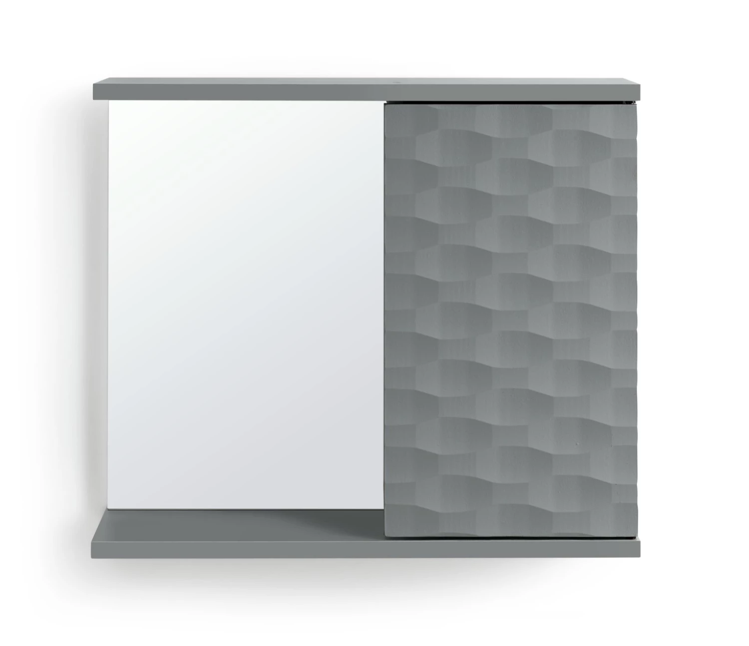 On Sale - Habitat Zander 1 Door Mirrored Cabinet Grey Furniture - Image 5