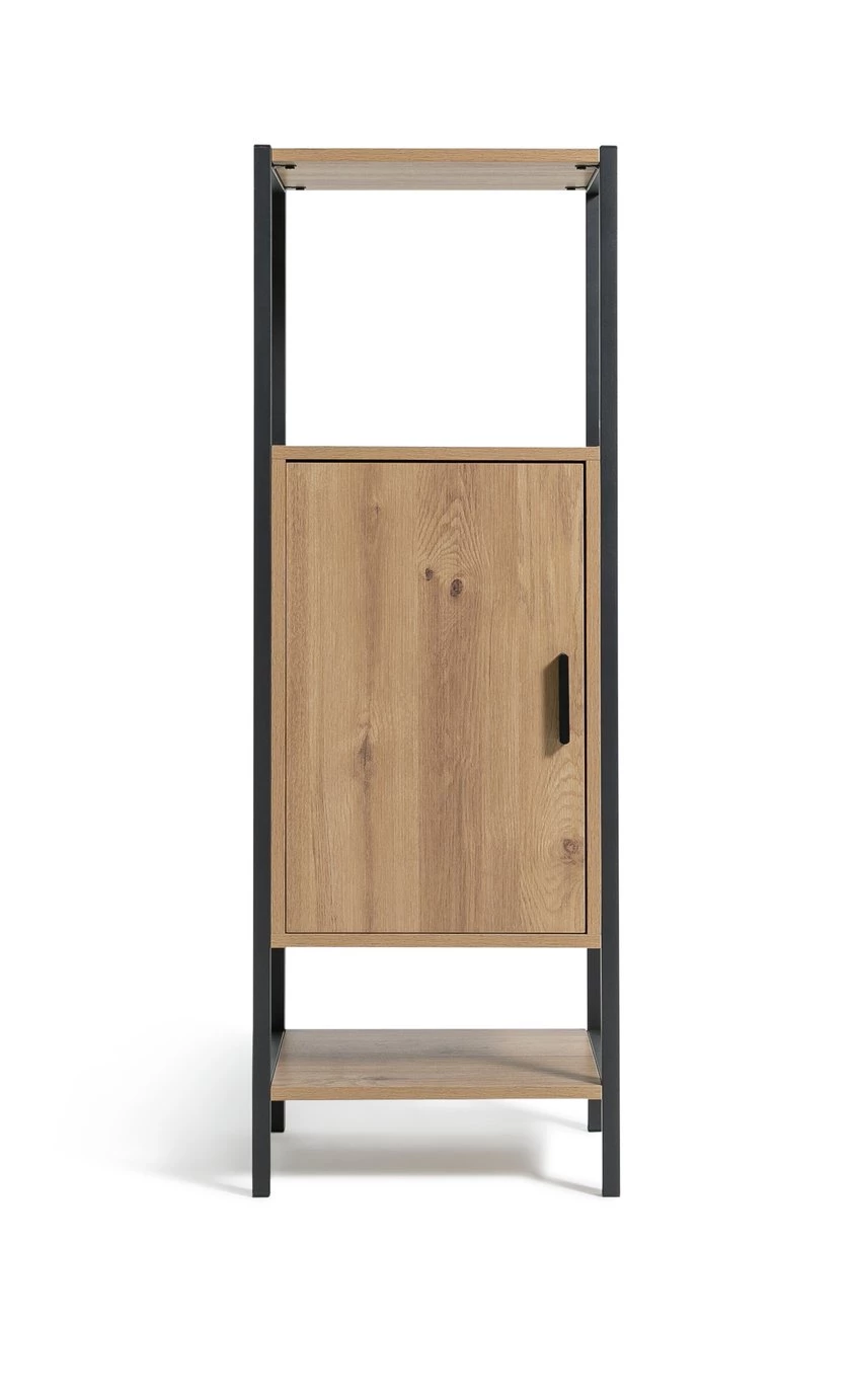 Discount - Habitat Loft Living 1 Door Cabinet Oak Freestanding Bathroom Cabinets - Image 6