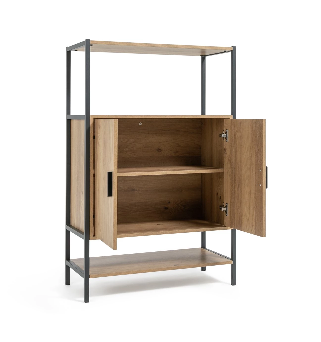 Free Shipping - Habitat Loft Living 2 Door Cabinet Oak Freestanding Bathroom Cabinets - Image 5