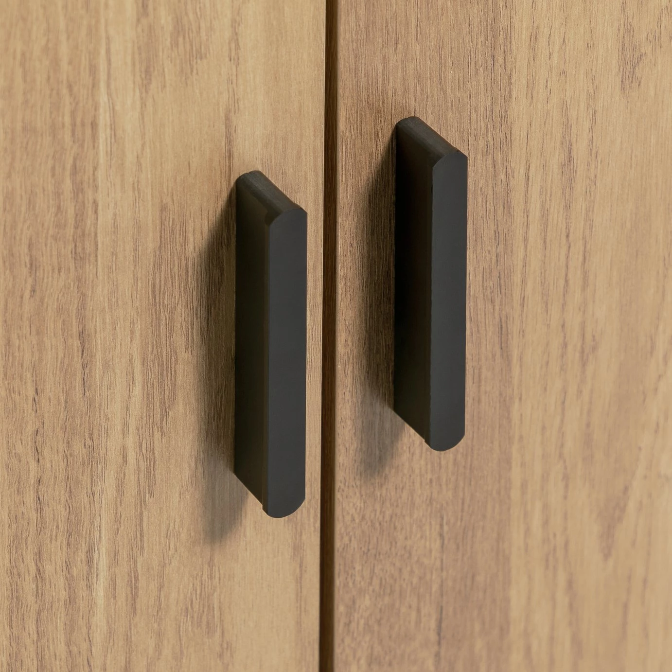 Free Shipping - Habitat Loft Living 2 Door Cabinet Oak Freestanding Bathroom Cabinets - Image 8