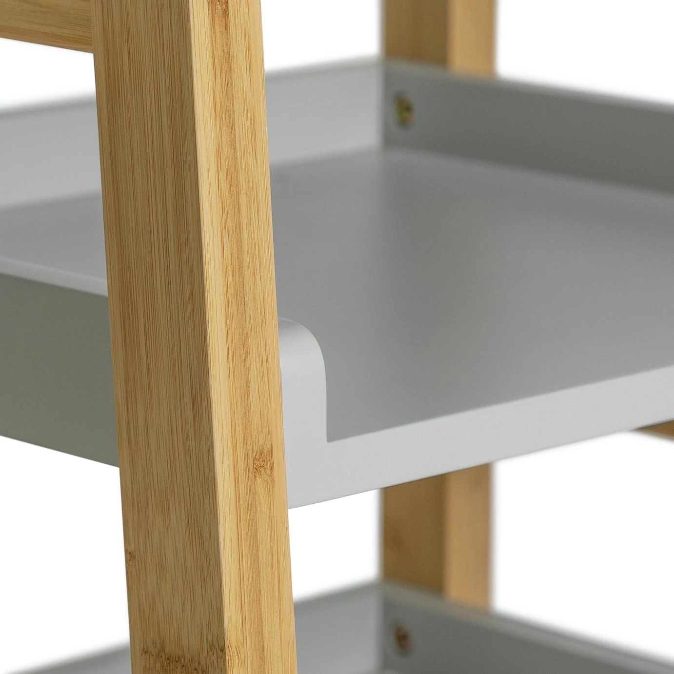 Free Shipping - Habitat Bamboo Mirrored Tallboy Grey Freestanding Bathroom Cabinets - Image 7