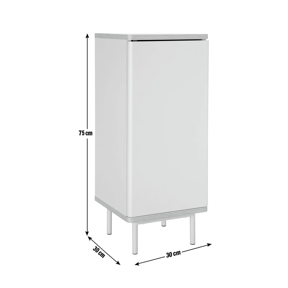 Discount - Habitat Freja 1 Door Cabinet Grey Furniture - Image 8