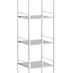 On Sale - Habitat 6 Tier Freestanding Storage Unit Silver Bathroom Storage