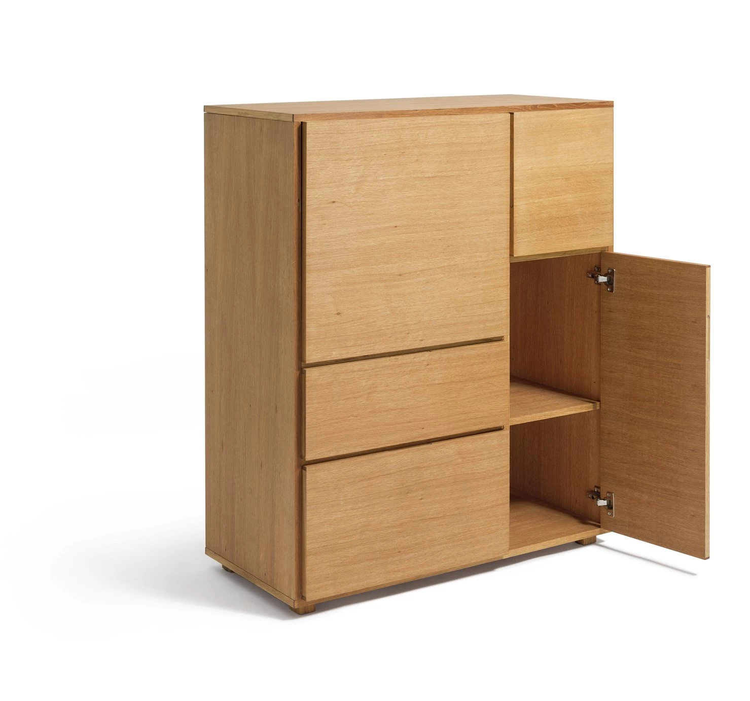 Shipping Included - Habitat Block 4 Door Storage Cabinet Oak Display Cabinets - Image 5