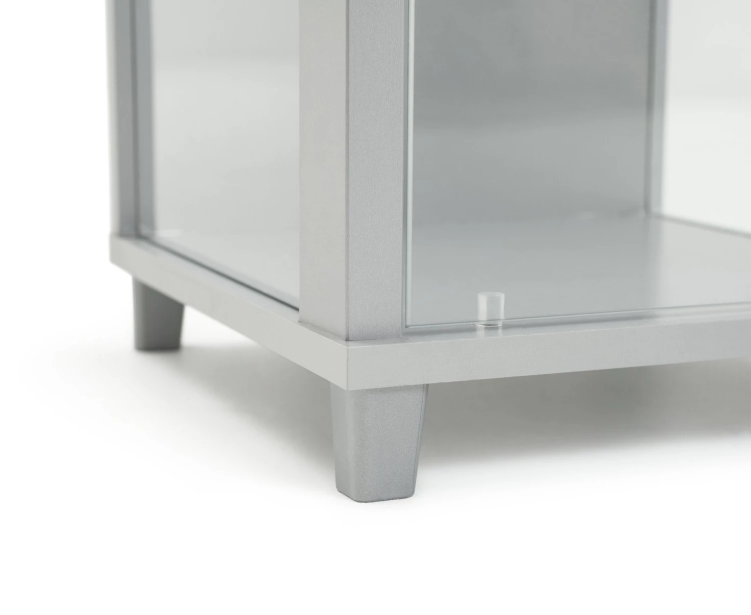 Best Price - Habitat 1 Door Glass Display Cabinet Silver Silver Effect Furniture - Image 7