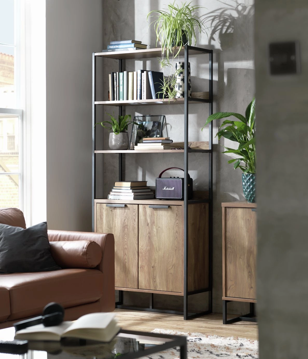 Best Price - Argos Home Habitat Nomad Display Cabinet Oak Effect Display Cabinets - Image 2