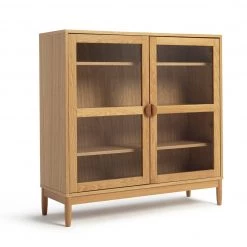 The Surprise Price - Habitat Cornelia 2 Door Short Display Cabinet Oak Display Cabinets