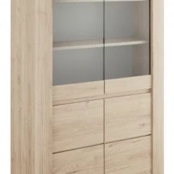 On Sale - Parisot Portland 2 Door Display Cabinet Oak Display Cabinets