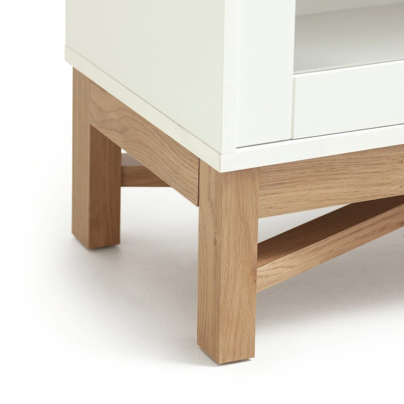 Free Shipping - Habitat Zander Display Unit White & Oak Effect Display Cabinets - Image 9