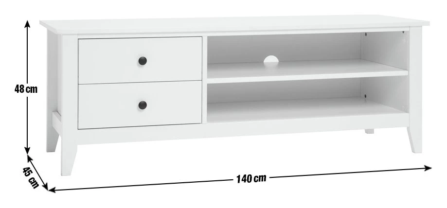 Flash Sale - Habitat Minato 2 Drawer TV Unit White TV Stands And Units - Image 3