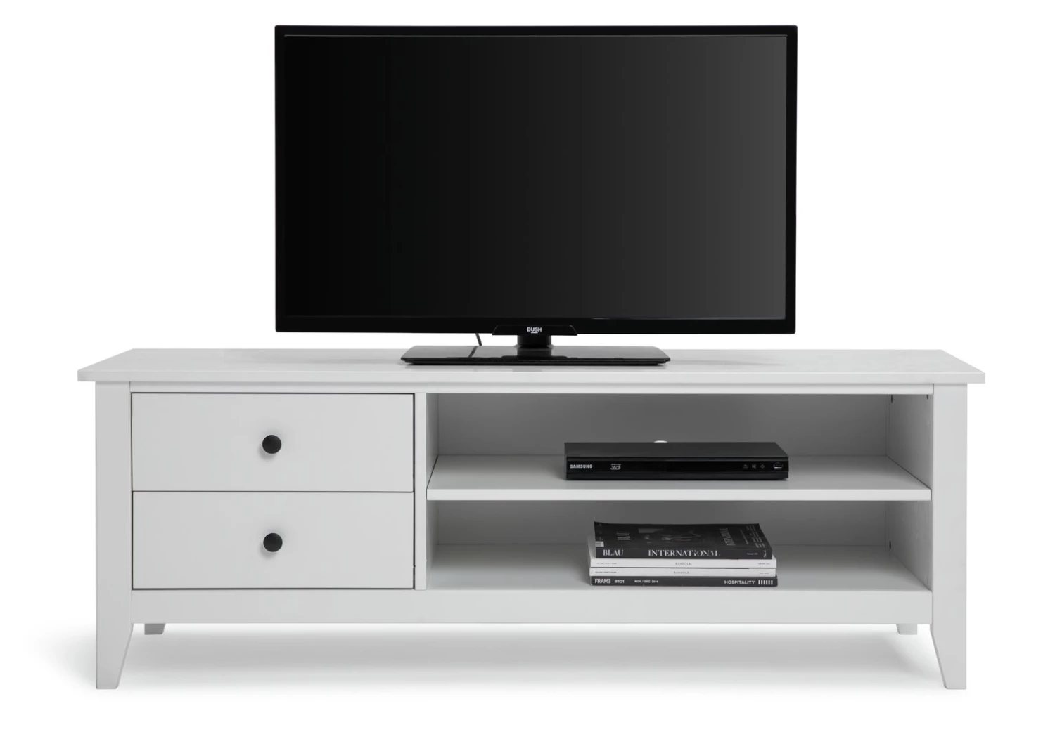 Flash Sale - Habitat Minato 2 Drawer TV Unit White TV Stands And Units - Image 4