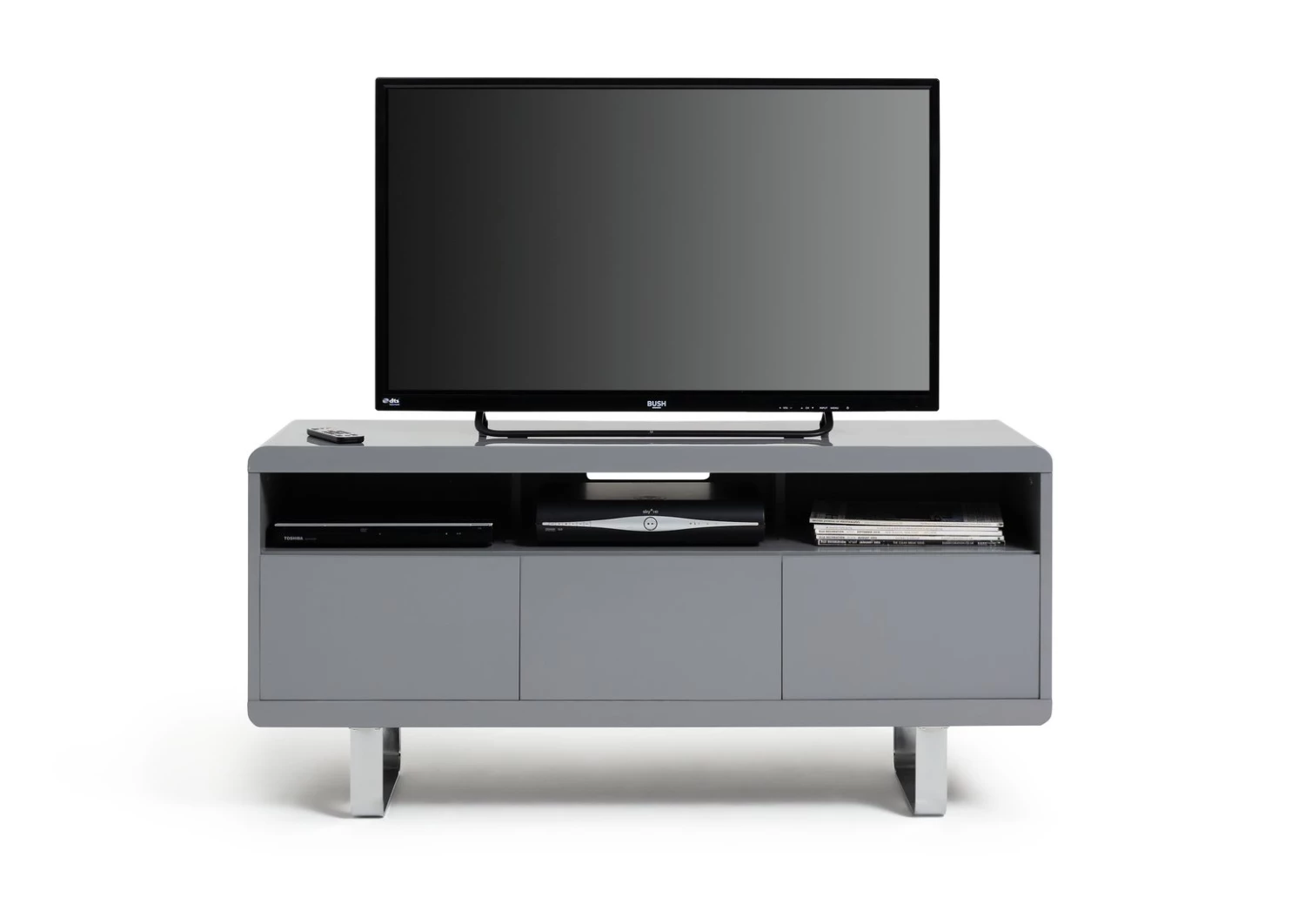 Best Price - Habitat Sleigh TV Unit Gloss Grey TV Stands And Units - Image 2