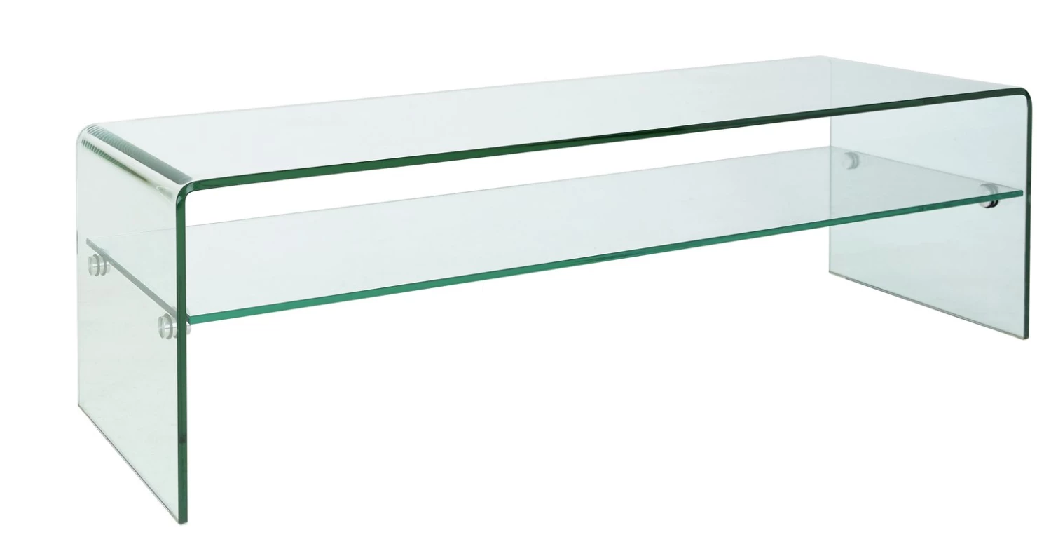 Discount - Habitat Gala TV Unit Clear Glass TV Stands And Units