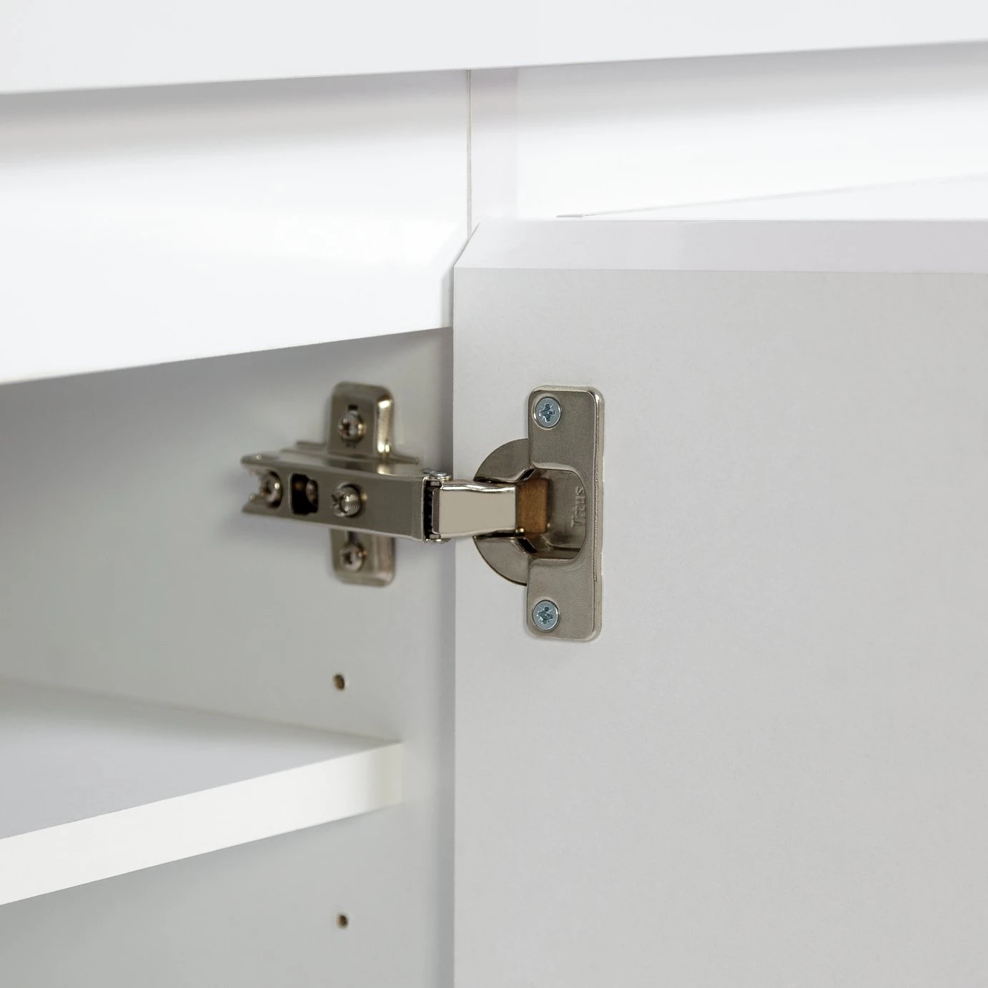 Shipping Included - Habitat Jenson 3 Door Large TV Unit White White Gloss TV Stands And Units - Image 5