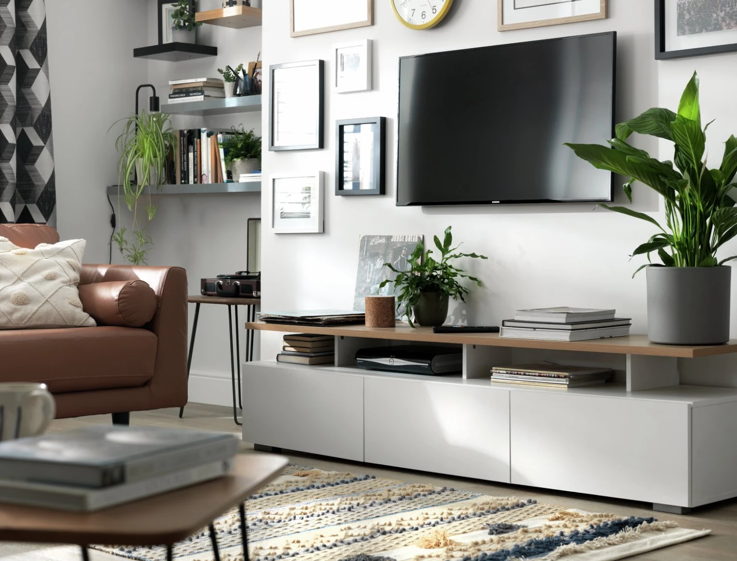 On Sale - Habitat Floating Large TV Unit White TV Stands And Units - Image 2