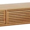 Free Shipping - Habitat Max Slatted 2 Door TV Unit Oak Furniture