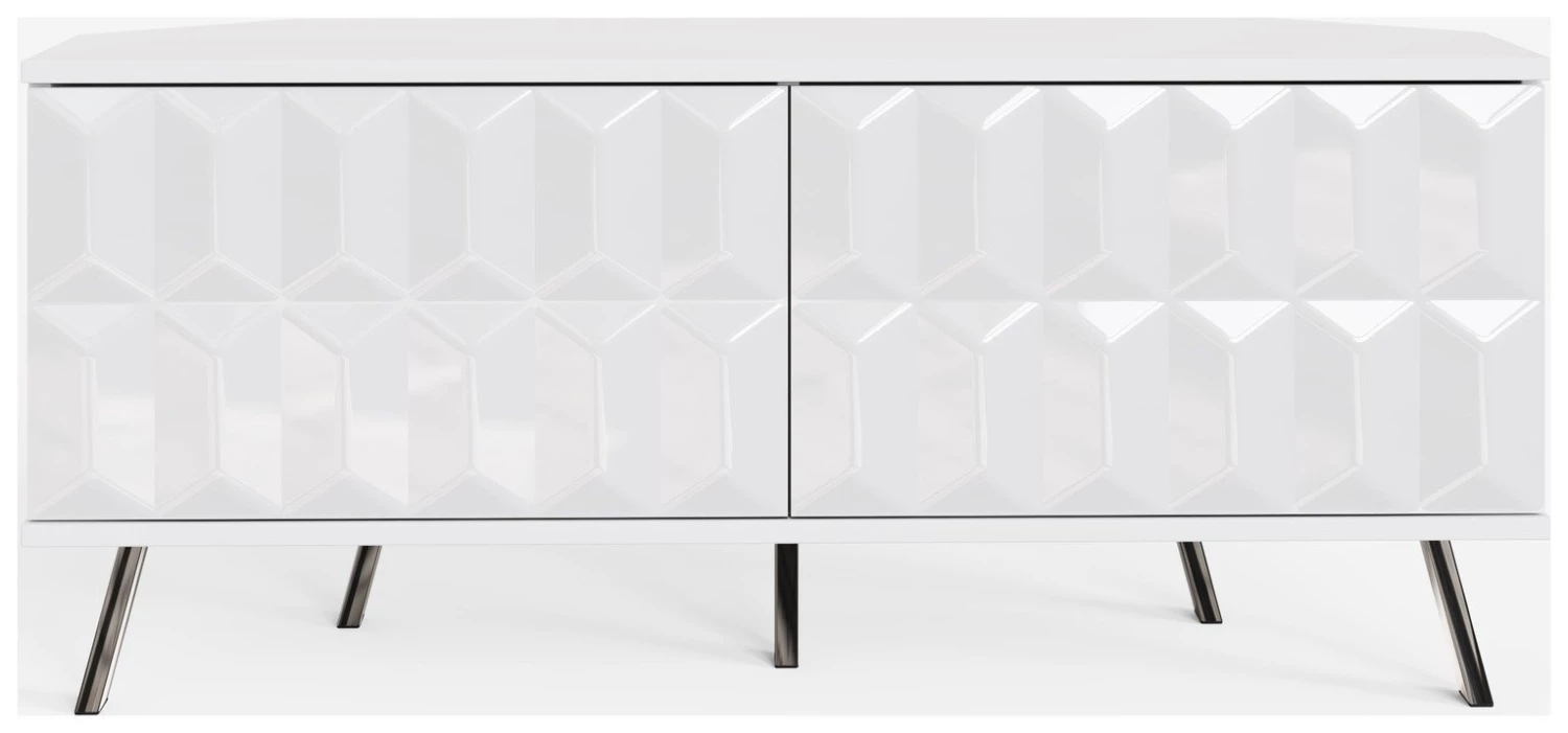 Free Shipping - Frank Olsen Elevate 2 Door Corner TV Unit White Furniture - Image 4