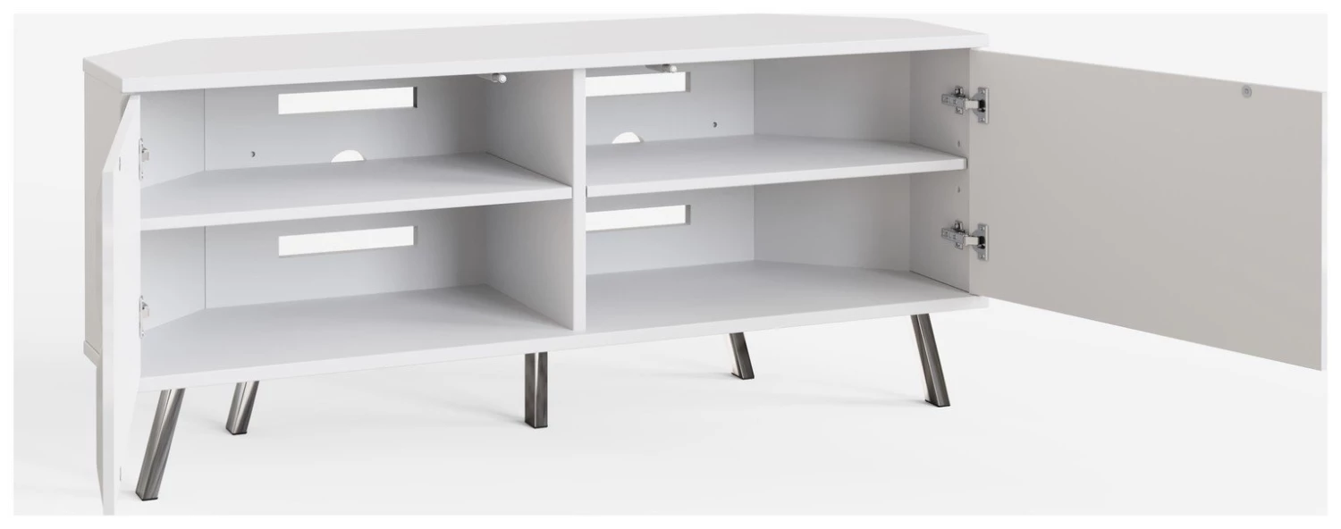 Free Shipping - Frank Olsen Elevate 2 Door Corner TV Unit White Furniture - Image 6