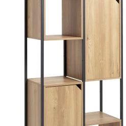 Shipping Included - Habitat Loft Living Tall Shelving Unit Light Oak Bookcases And Shelving