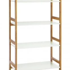 Flash Sale - Habitat Drew Bamboo Shelving Unit White Storage