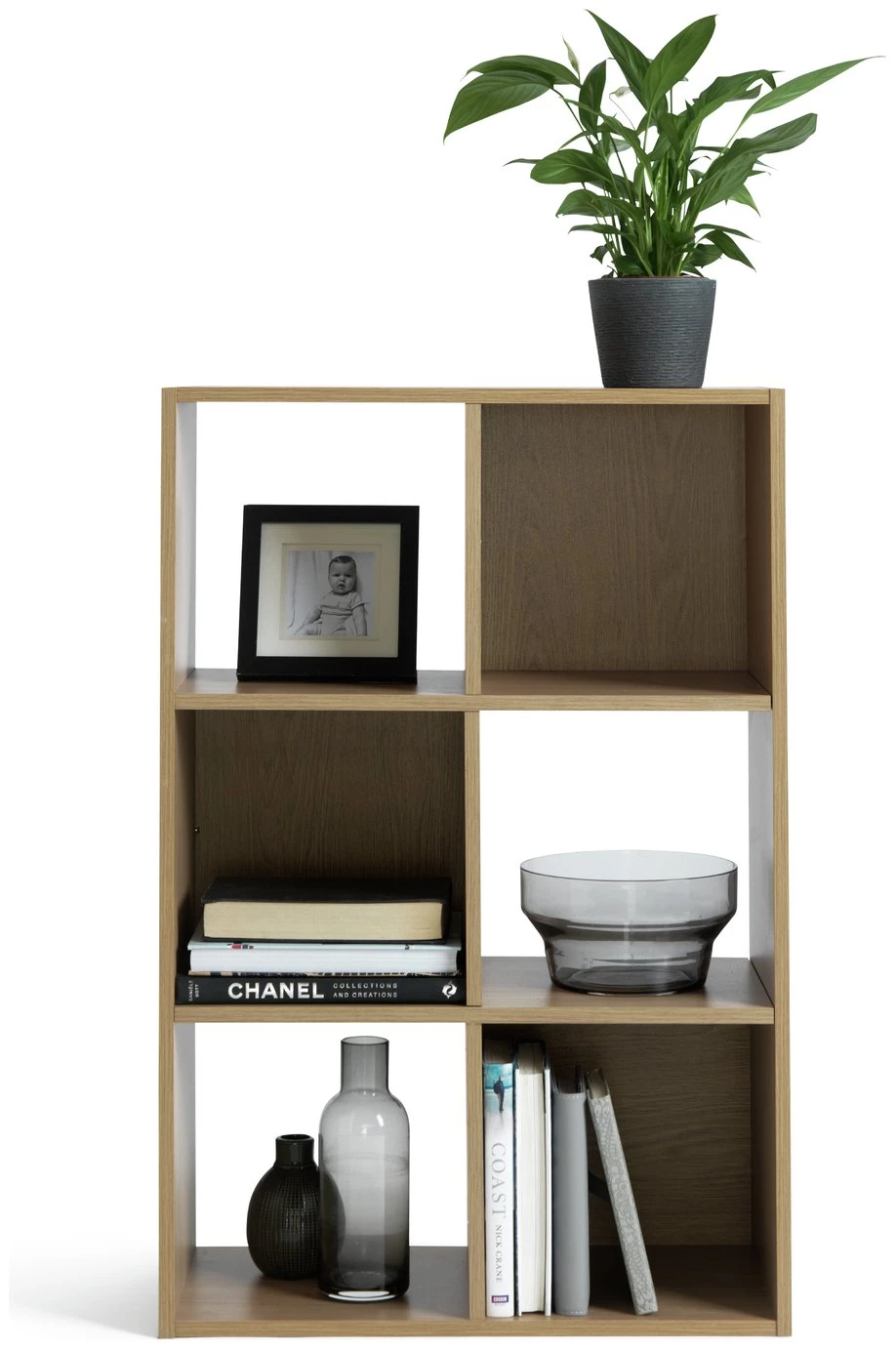On Sale - Habitat Squares 6 Cube Storage Unit Oak Effect Bookcases And Shelving - Image 5