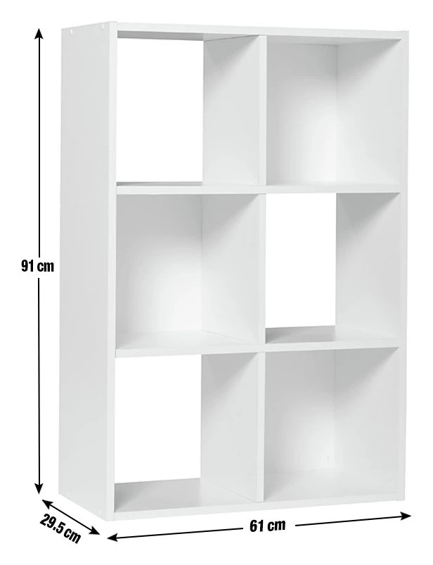 On Sale - Habitat Squares 6 Cube Storage Unit Oak Effect Bookcases And Shelving - Image 8