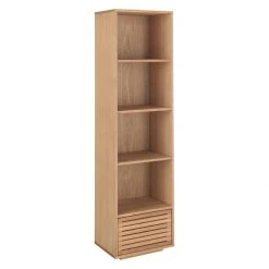 Free Shipping - Habitat Max Narrow Bookcase Oak Veneer Storage