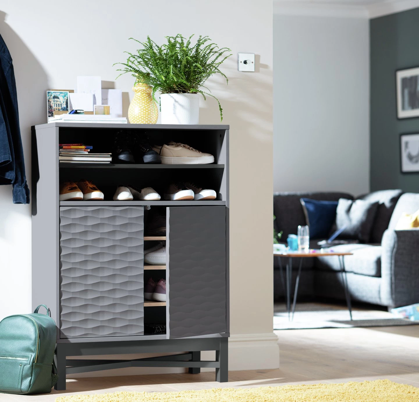 Discount - Habitat Zander Solid Wood Deep Shelving Unit Grey Storage - Image 2