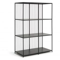 Free Shipping - Habitat 6 Alfie Wire Shelving Unit Black Storage