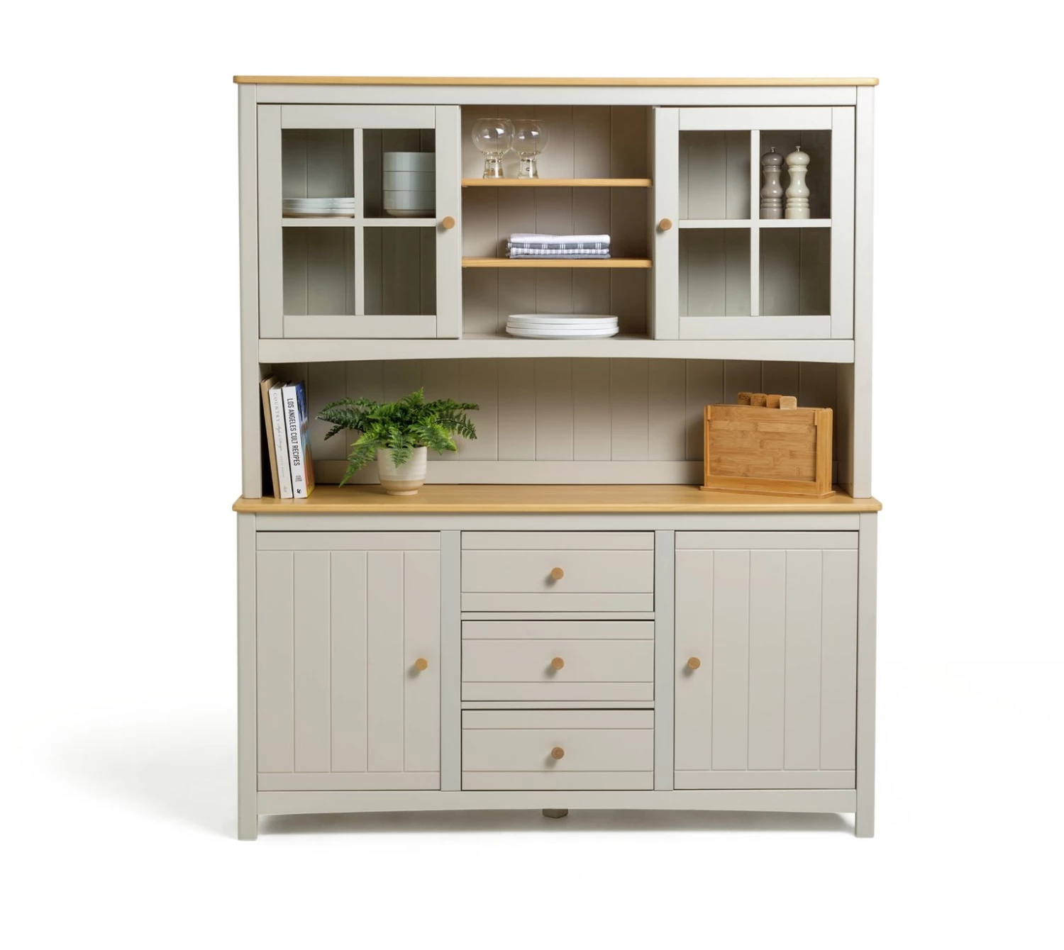 Discount - Habitat Bournemouth 4 Door 3 Drawer Sideboard Light Grey Sideboards - Image 3