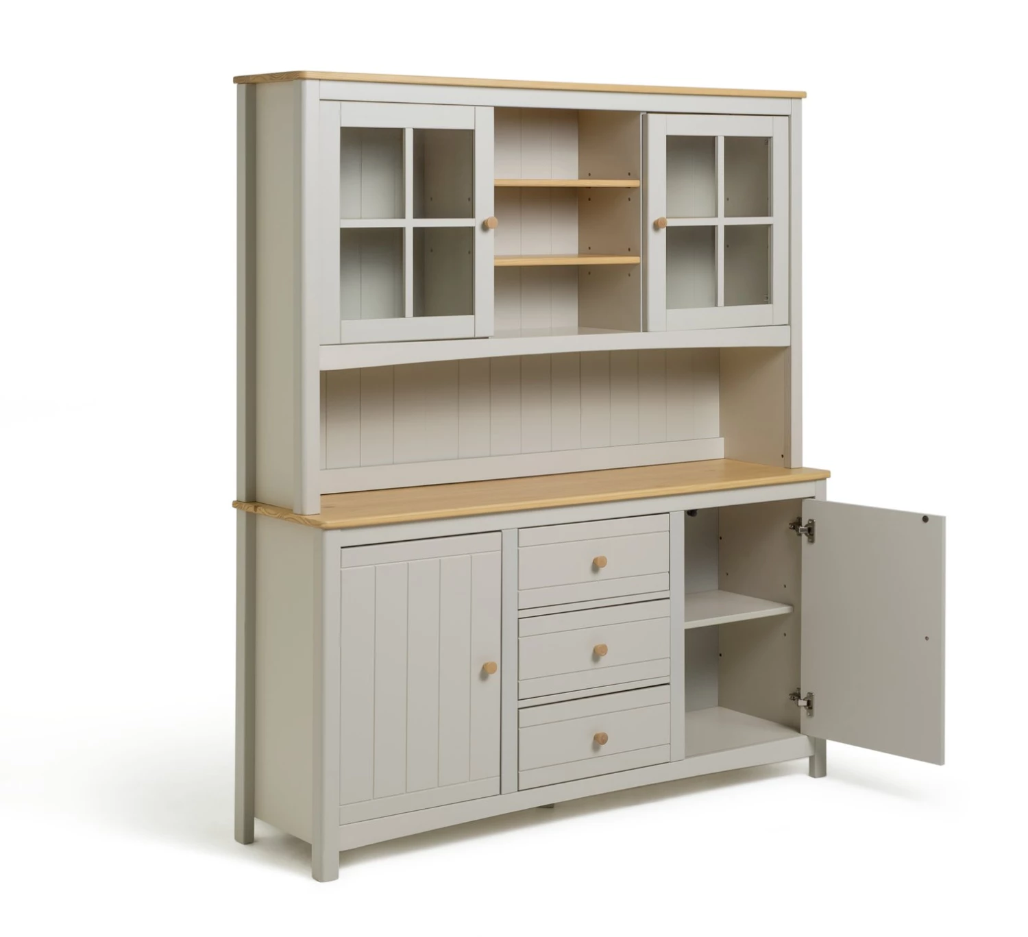 Discount - Habitat Bournemouth 4 Door 3 Drawer Sideboard Light Grey Sideboards - Image 6