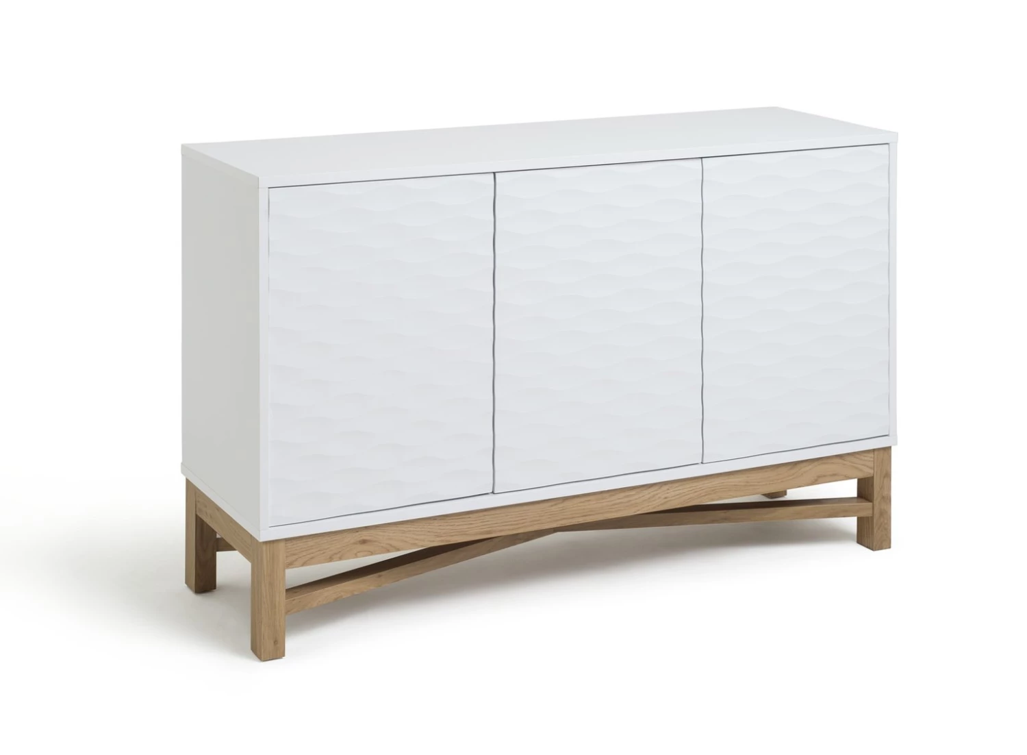 Best Price - Habitat Zander Textured Large Sideboard White/Oak Effect Sideboards