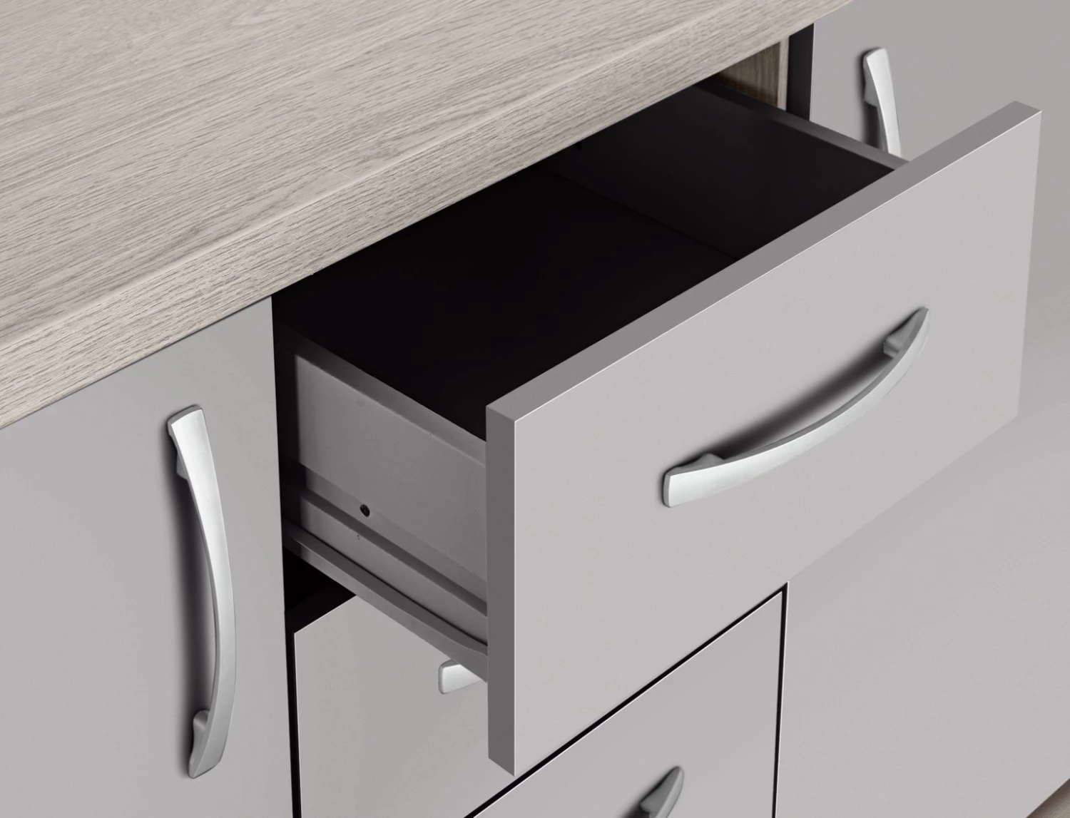 Flash Sale - Habitat Venice 2 Door 4 Drawer Sideboard Grey Sideboards - Image 6