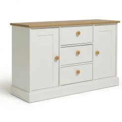 Flash Sale - Habitat Winchester 2 Door 3Drw Sideboard White Sideboards