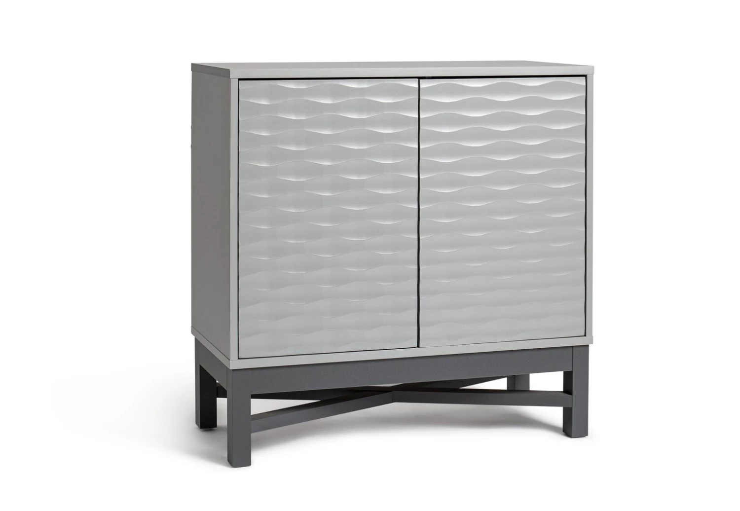 Discount - Habitat Zander Textured Small Sideboard Grey Storage