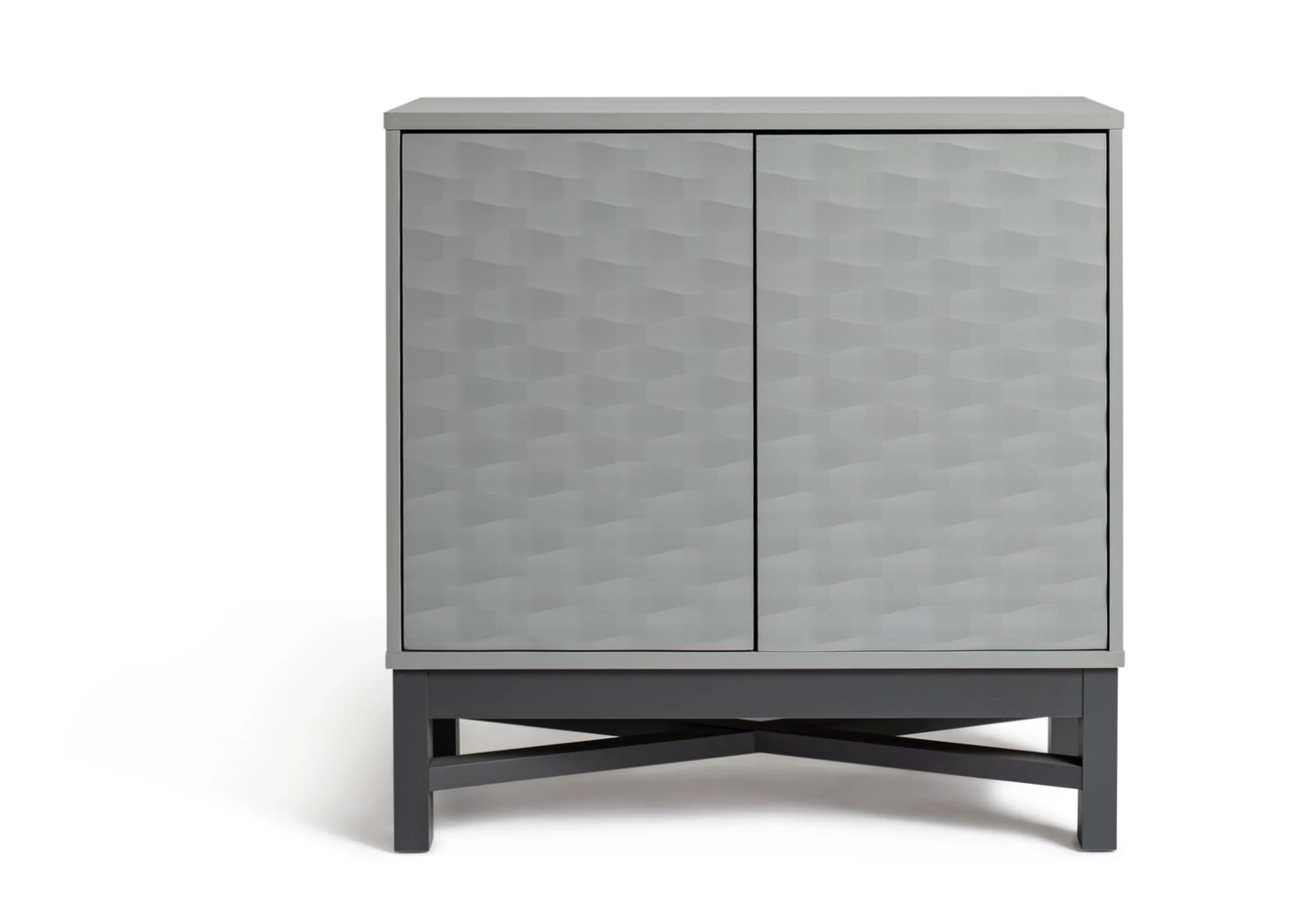 Discount - Habitat Zander Textured Small Sideboard Grey Storage - Image 2