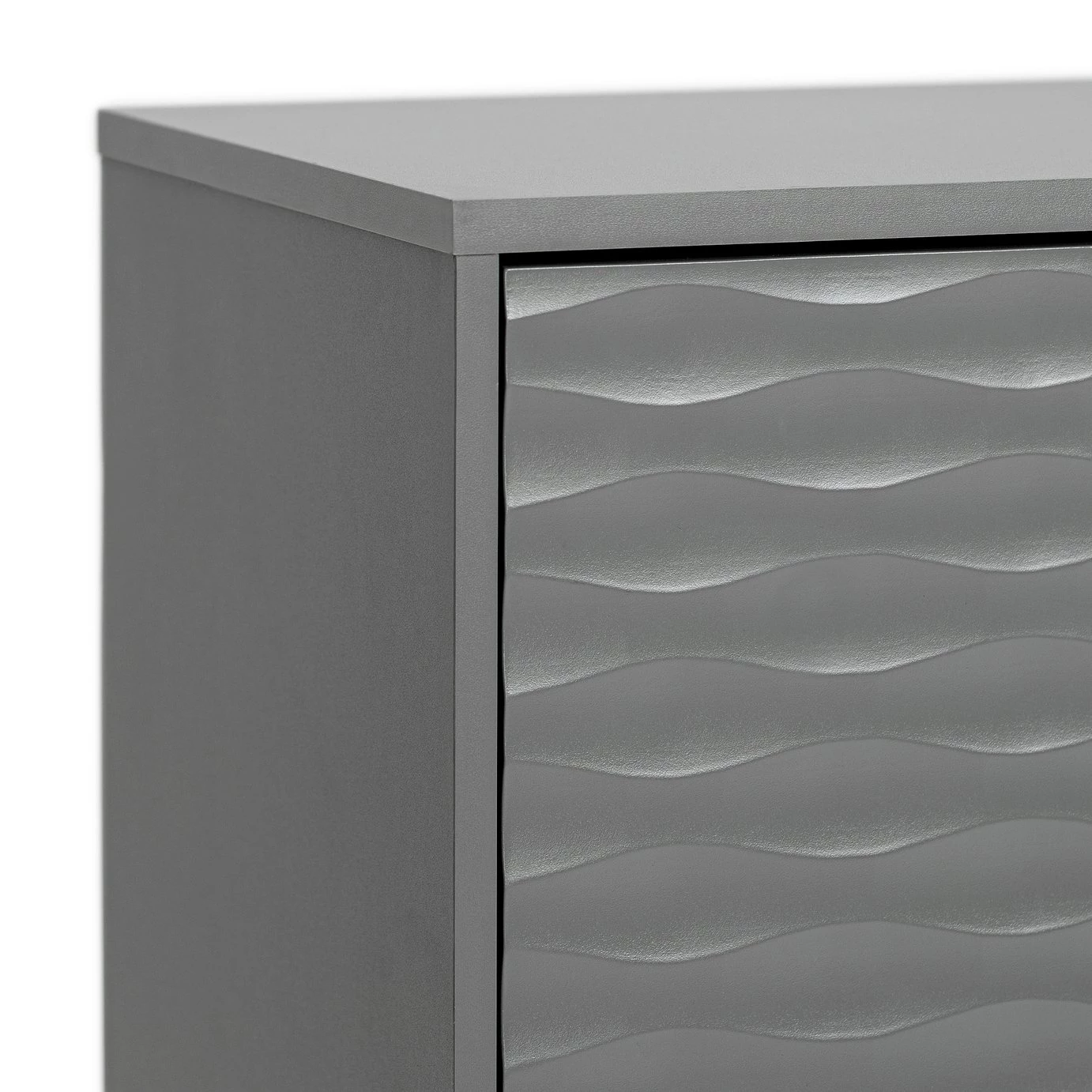 Discount - Habitat Zander Textured Small Sideboard Grey Storage - Image 6