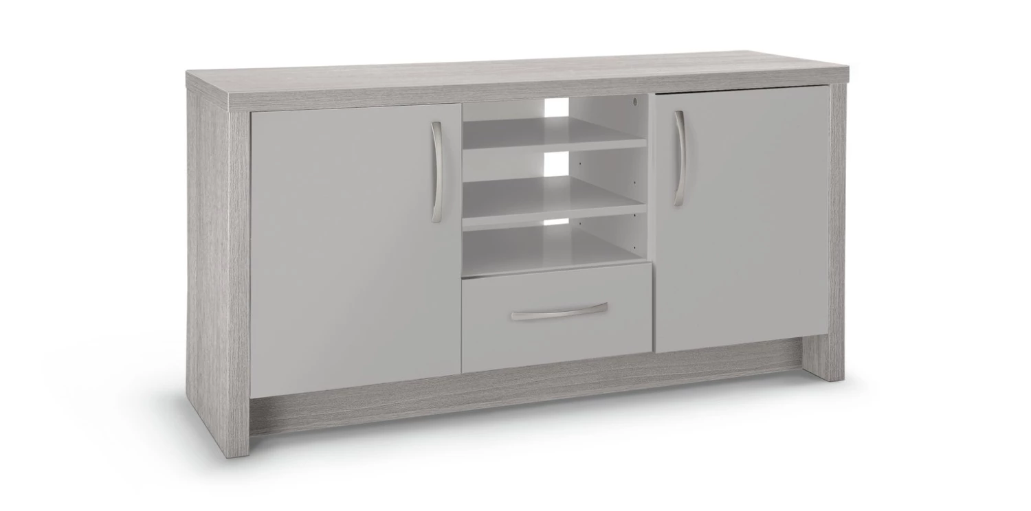 Discount - Habitat Venice 2 Door 1 Drawer Low Sideboard Grey Storage