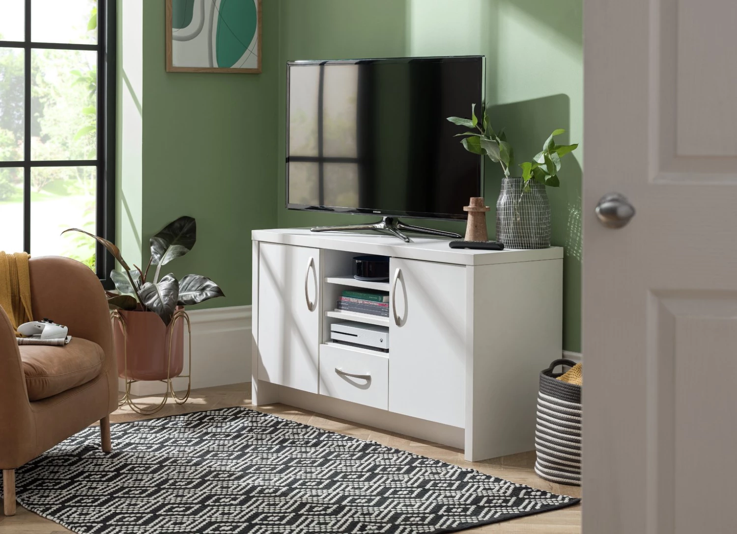 Discount - Habitat Venice 2 Door 1 Drawer Low Sideboard Grey Storage - Image 2